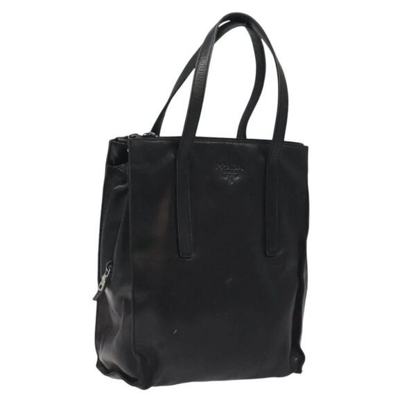 PRADA Hand Bag Leather Black Auth - Picture 10 of 16